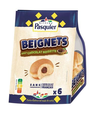 Pack of 6 units *** PASQUIER Chocolate hazelnut flavored donuts 6 donuts 270g*** i.e. a box of 6 units ***