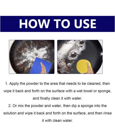 FOCCAR Kitchen All Purpose Cleaning Powder - Kitchen Cleaning Powder 150g Degreaser Cleaner Heavy Duty For Pots And Pans Oil Stain Grease Remover For Range Hood Oven - Buy Online on GoSupps.com