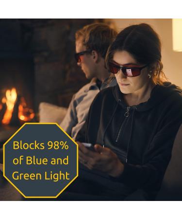 TrueDark Twilights Elite Blue Light Blocking Glasses - Reduce Eye Strain & UV Glare for Better Sleep | For Men & Women - Perfect for Screen Use Gaming TV & Phone - By Dave Asprey - Buy Online on GoSupps.com