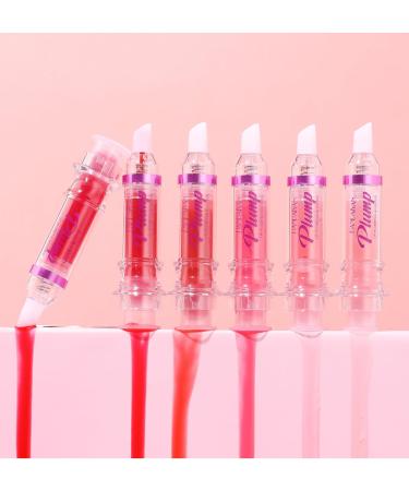 Chili Extract Plumping Lip Oil - Clear Pink Instant Plumper Gloss | Hydrating & Nourishing Tinted Lip Balm Liquid Lipstick - Day & Night Moisturizing Repair Lip Oil (02#) - Buy Online on GoSupps.com