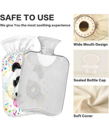 Naanle Donut Panda Hot Water Bottle - 2L Transparent Heater for Bed Hand & Feet | Pain Relief & Warmth Therapy - Buy Online on GoSupps.com