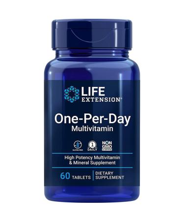 Life Extension Multivitamin One per day 60 tablets laboratory tested gluten-free soy-free non-GMO 80 g (1 pack)
