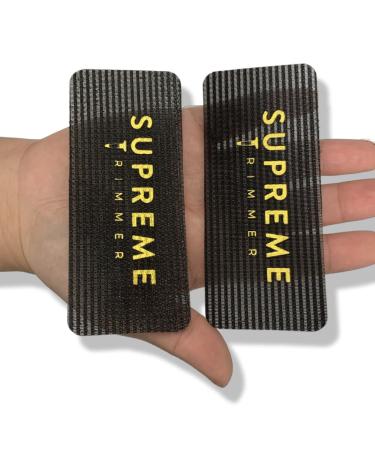 Supreme Trimmer Barber Grippers - Hair Holders for Barbers, Stylists, and Makeup Artists - 2PK (Black/Gold Rectangle) - Buy Online on GoSupps.com