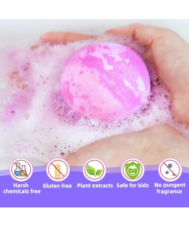 Organic Mermaid Bath Bombs for Kids 6 Pack with Surprise Inside | Handmade Natural Gifts for Girls Ages 4-8 - Buy Online on GoSupps.com