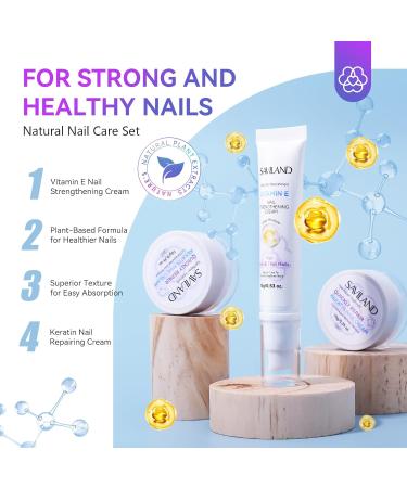 SAVILAND Nail Strengthening Cream with Vitamin E - Ultra-Repair Cuticle Cream for Dry Damaged Nails & Cuticles | Deep Nourishing Daily Home Care - Buy Online on GoSupps.com