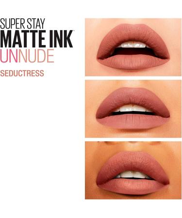 Maybelline New York SuperStay Matte Ink Lip Tint Color 15 Lover + SuperStay Matte Ink Lip Tint Color 65 Seductress - 2 Lipsticks with Tip Applicator - Buy Online on GoSupps.com