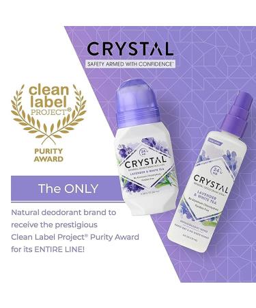 CRYSTAL Deodorant Mineral Deodorant Roll-On  Lavender & White Tea 2.25 oz (Pack of 5) - Buy Online on GoSupps.com
