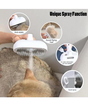 SweetNook Self-Cleaning Cat Brush - Easy Grooming for Cats & Dogs - Remove Static & Flying Hair - White - Buy Online on GoSupps.com