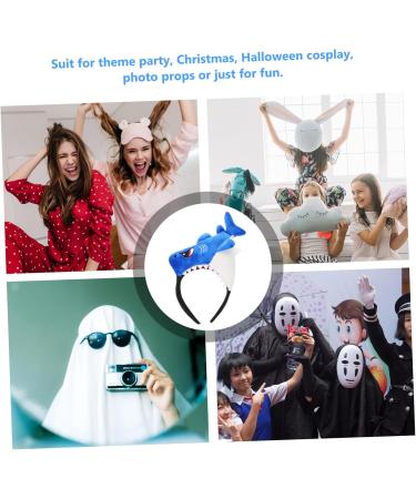 FRCOLOR Shark Headband Cartoon Party Headband Hair Accessories Shark Headpiece Shark Costume Hat Animal Plush Headband Birthday Headband Tiara Clothing Fabric Shark Fin 3d Halloween - Buy Online on GoSupps.com