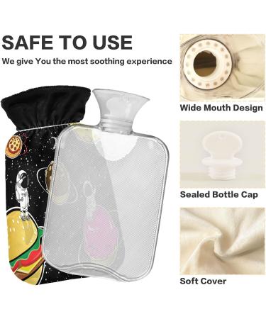 NAANLE Space Food Hot Water Bottle - 1L Transparent Cover for Bed Hand Warmers & Pain Relief - Heat & Cold Therapy - Buy Online on GoSupps.com