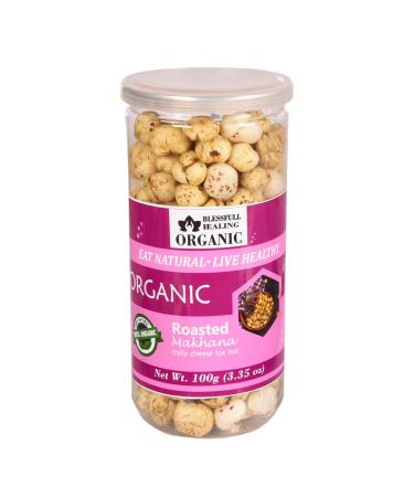 Buy Blessfull Healing Organic Makhana with Roasted Cool Cheese - 100g | Healthy Snack for Boosting Wellness - Buy Online on GoSupps.com