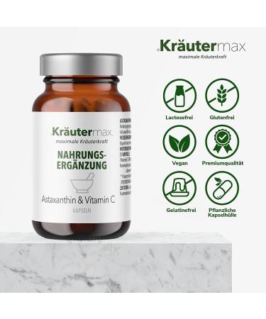 Buy Herbal Max Astaxanthin Capsules | Vegan & High-Dose Vitamin C | Natural Astaxanthin Powder | 3 x 60 pcs - International Shipping Available! - Buy Online on GoSupps.com