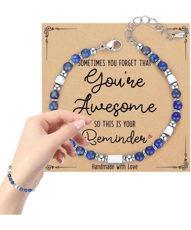 Stone Inspirational Bracelet Durable stone affirmation jewelry Elevate Spirit with Stone Inspirational Bracelet Empowering Gemstone Wristband Infused and Positive Energy Ideal for Daily Inspiratio - Buy Online on GoSupps.com
