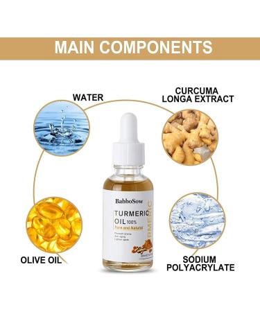 Turmeric Facial Essence Dark Spot Removal Brightening Oil Serums Natural Moisturizer Power Repairing Conditioner 101 Fl Oz Facial Moisturizing Essence for Dry Qihuyi - Buy Online on GoSupps.com