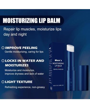 Moisturizing Lip Balm For Men Moisturizing Lip Balm For Chapped Lips Lip Moisturizer Men's With Organic Moisturizing Serums Moisturizes Lips (3) - Buy Online on GoSupps.com