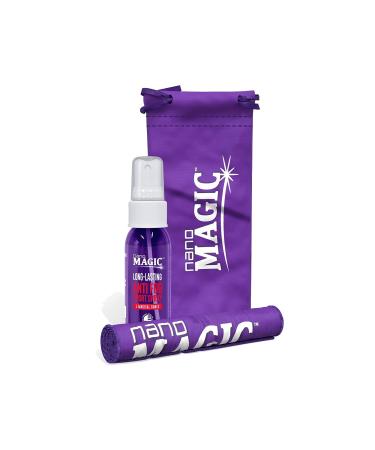 Nano Magic Anti Fog Sport Spray 1 oz Travel Kit, Eyeglasses, Sunglasses, Goggles, Face Shield, Sports, Moisture-Repelling Nano Coating, No Streaks, Microfiber Cloth & Spray Glass, Professional Grade