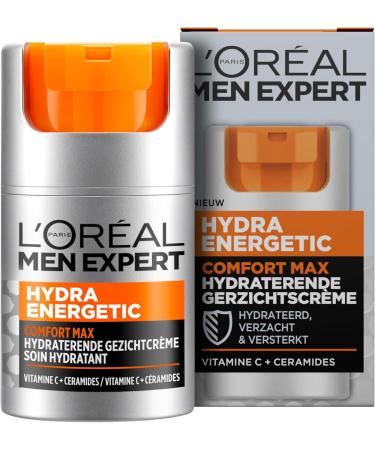 L'Oreal LOr al Paris Men Expert LOr al Hydra Energetic Comfort Max 50ml Facial cream for dry skin Especially for men between 20 and 40 years old who suffer from dry and tired skin - Buy Online on GoSupps.com
