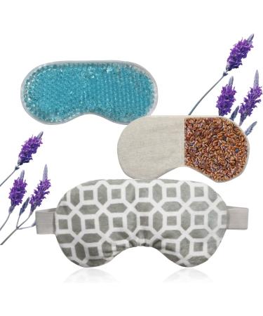 ZN CUET D Cooling Face Mask Bundle - Ice Mask for Puffy Face & Heat Eye Mask for Dry Eyes - Lavender & Flaxseed Infused - Buy Online on GoSupps.com