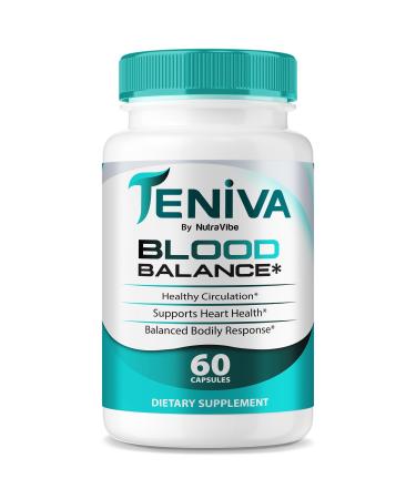 Teniva Blood Balance Advanced Daily Support for Circulation Energy & Balanced Levels | Natural Formula to Help Maintain Natural Flow and Overall Health Just 2 Pills Daily (60 Capsules)