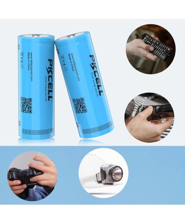 ICR18500 Rechargeable Li-Ion Batteries 3.7V 1400mAh - Flat Top for Flashlights & Solar Lights (4 Pack) - Not AA or AAA Size - Buy Online on GoSupps.com