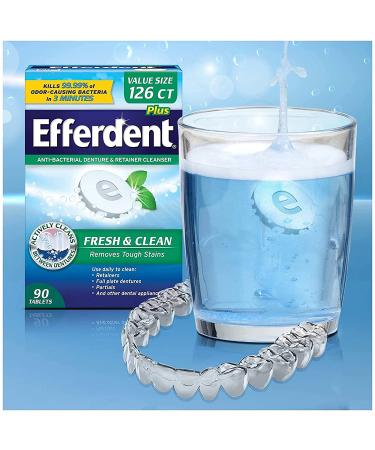 DenTek Comfort-Fit Dental Guard & Efferdent Cleanser Tablets - Nighttime Teeth Grinding Solution (90ct) - Buy Online on GoSupps.com