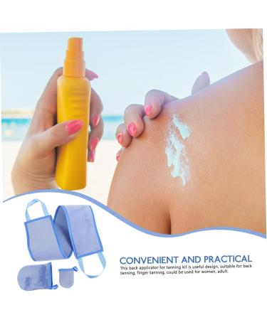1 Set Sunscreen Lotion Sun Cream Gloves Tanning Back Applicator with Handles Self Tanning Mitt Applicator Tanning Finger Glove Applicator Make Agent Flocking - Buy Online on GoSupps.com