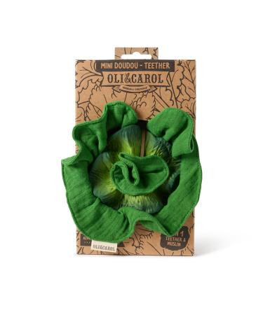 Oli & Carol - Mini Doudou Teething Ring for Babies Lechuga Green Kendall the Kale