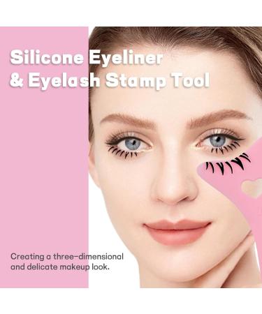 DAGEDA Bottom Lashes Stamps Tool Set - Reusable Eyeliner Stencils for Natural Look Eye Makeup Pink | Perfect for Bottom Eyelashes & Mascara - Buy Online on GoSupps.com