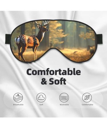 Deer Print Eye Mask | Adjustable Blackout Sleep Mask for Men & Women | Ultimate Sleep Aid - Buy Online on GoSupps.com