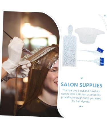 Healeved 1 Set Translucent Hair Dye Set Hair Color Mixing Bowl and Supplies Hair Mixing Bowl and Brush Hair Color Kit Hair Dye Bowl and Brush Kit Hair Color Brush and Bowl 16.00X14.10X6.00CM Blue - Buy Online on GoSupps.com