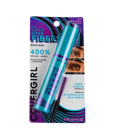 COVERGIRL The Super Sizer Fibers Mascara Black Brown .35 fl. oz. (Pack of 2)