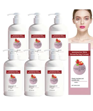 WRANBAO Strawberry skin renewal cream hydrates and cares for dry or rough skin strawberry facial cream intensive moisture care for face and neck 100 g 6 pieces 6 pieces