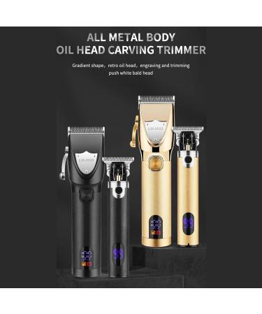 Ymiko Beard Trimmer & Hair Clippers for Men - Rechargeable Stainless Steel Hair Clipper Kit in Black & Gold | Best Grooming Tools - Buy Online on GoSupps.com