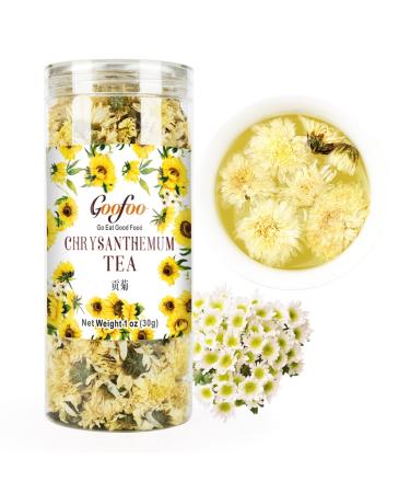 Goofoo Chrysanthemum Tea Gongju Whole Chinese Herbal Flower Loose Leaf Tea 1 oz, for Halloween Gongju Chrysanthemum