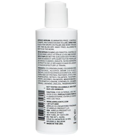 ARROJO Defrizz Hair Serum - Sulfate & Paraben Free Anti Frizz Serum (4 oz) - Buy Online on GoSupps.com