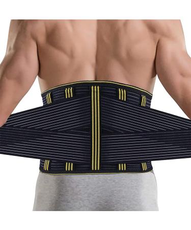 Back support for men women lordosis support belt with five support bars fits the waist and helps relief from back pain for hernias sciatica scoliosis