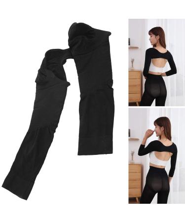 Back Shoulder Protector Arm Sleeve Posture Corrector Arm and Shoulder Corset Arm Slimming Shaper(Black M) - Buy Online on GoSupps.com