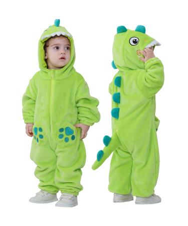Doladola Unisex Baby Toddlers Romper Jumpsuit Hooded Cartoon Sleepsuits Infant Outfit 3 5-4 5 Years Emerald Green shark
