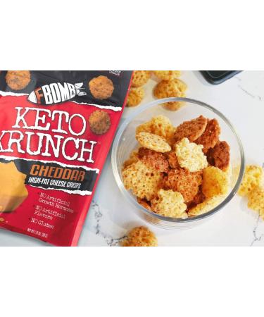 FBOMB Cheese Crisps 6 Pack - Crunchy Oven Baked Keto & Low Carb Snack | 100% Natural Artisan Cheese - High Protein & Gluten Free Keto Snack - Buffalo Flavor - Buy Online on GoSupps.com