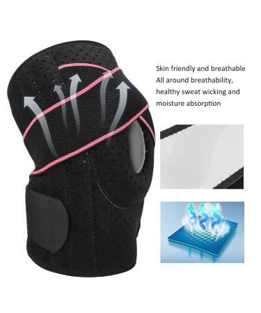 Yosoo Adjustable Knee Brace for Arthritis & Meniscus Tear - Open Patella Stabilizer for Sports Injury Rehab | Best Support & Protection - Pink - Buy Online on GoSupps.com