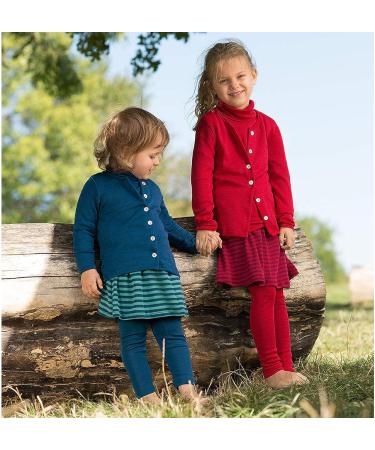 Kids Organic Virgin Wool Thermal Leggings - Blue Melange, 11-12 Years - Buy Online on GoSupps.com