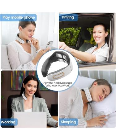 Intelligent Portable Neck Massage Device with Heat | 6 Modes & 9 Intensity Levels for Pain Relief - Buy Online on GoSupps.com