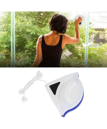 Magnetic Double Sided Window Cleaner with Glass Wiper and 2 Cotton Cloths Outdoor Tool - Buy Online on GoSupps.com