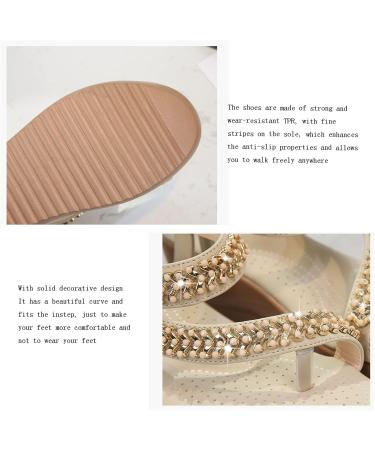 Shop Stylish Bunion Sandals for Women | Wedge Platform Rhinestone Orthotic Flip Flops | Summer Comfort & Big Toe Bone Correction - Size 5.5 Apricot - Buy Online on GoSupps.com