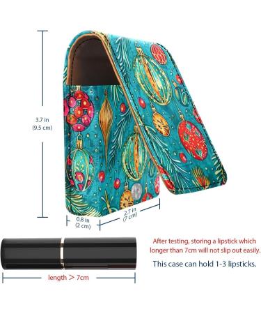 Travel Lipstick Organizer Case | Portable Makeup Bag with Mirror | Christmas Decorations Design - Perfect for International Shipping - Buy Online on GoSupps.com