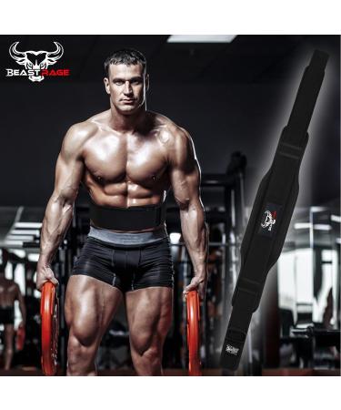 Premium Neoprene Weight Lifting Belt for Men & Women - 5.5 cm Double Starch Padded Support for Gym Bodybuilding & Cross Training - Perfect Lumbar Spine Protection in Large Black - Buy Online on GoSupps.com