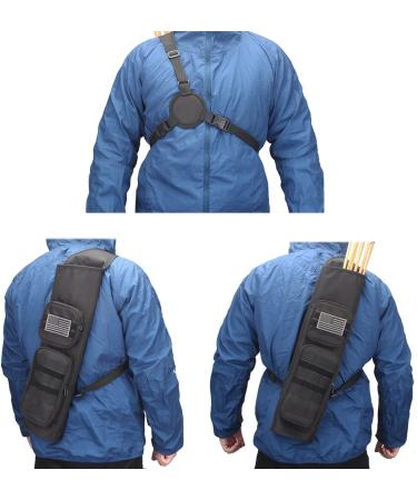 KRATARC Archery Back Quiver Bag - Black, Molle System, Pockets - Hunting, Shooting, Target Practice - Buy Online on GoSupps.com
