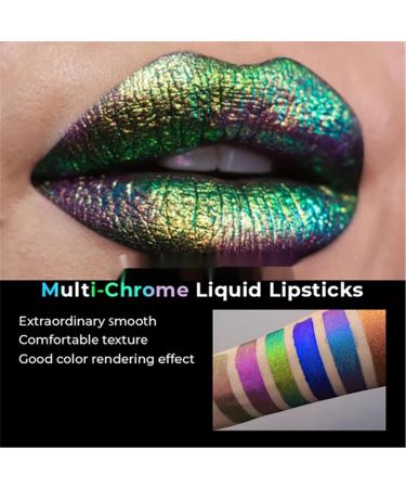  DUBUSH Liquid Lipstick Multi-Chrome Liquid Metallic Glitter Eyeshadow Waterproof Long Lasting Shiny Gloss Lip Gloss Kit Makeup Face Eyes - Buy Online on GoSupps.com
