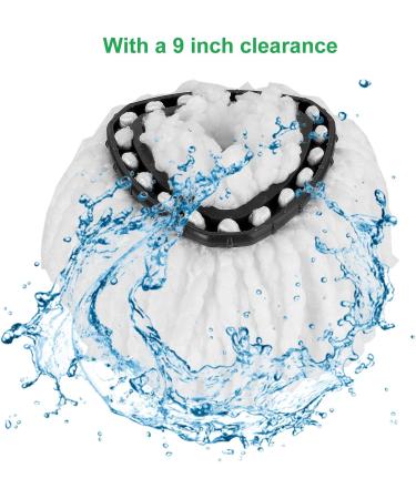 12-Pack Spin Mop Head Replacements - Easy Cleaning Microfiber Refills - 360 Degree Spin Mop Replacement Heads - For All Hard Surfaces - 12 Count (Pack of 1) - Buy Online on GoSupps.com