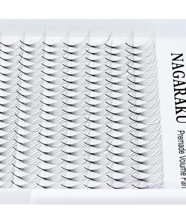 Nagaraku 5D Eyelash Extensions - 320pcs Premade Fans 0.07mm D Curl 8mm Length - Narrow Stem Light Density for Perfect Volume - Buy Online on GoSupps.com